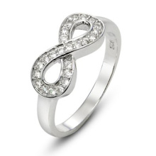 Infinity Micro Pave Setting 925 bijoux en argent